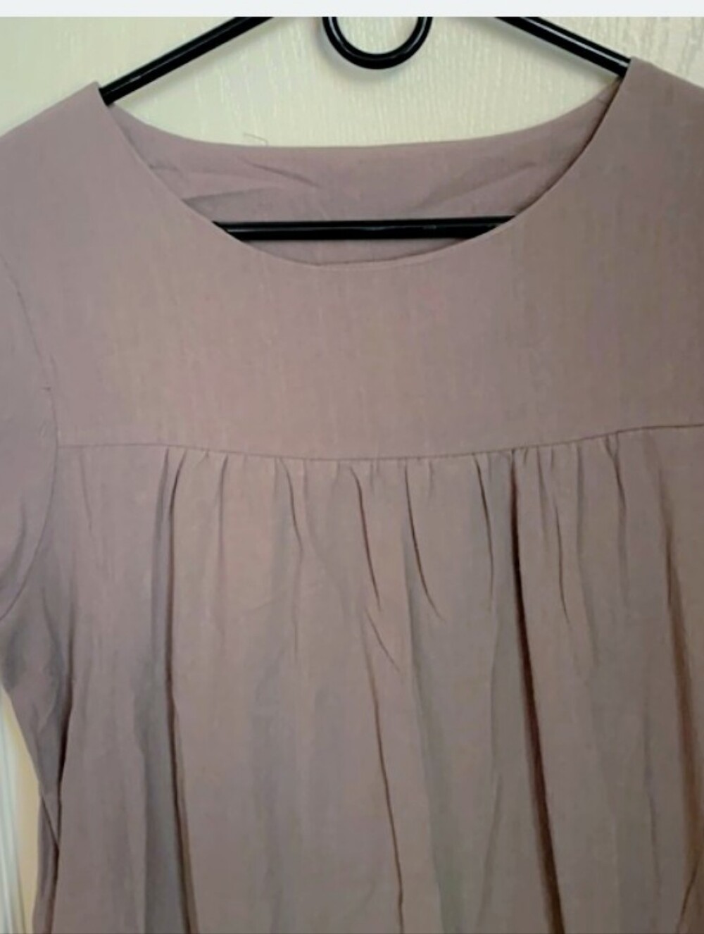 Mayradress Sleeveless Taupe Cotton Linen Babydoll Dress SZM - Picture 2 of 4